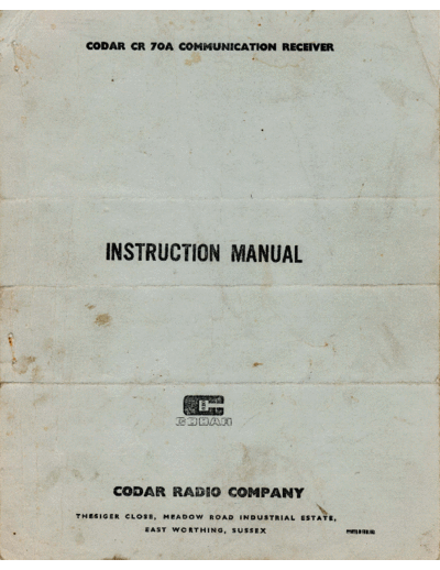 CODAR CR-70A Manual  . Rare and Ancient Equipment CODAR Codar_CR-70A_Manual.pdf