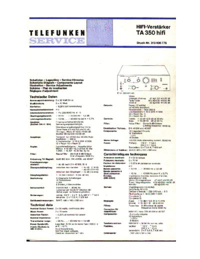 . Various Telefunken-TA350 amp  . Various RTV Telefunken-TA350 amp.pdf