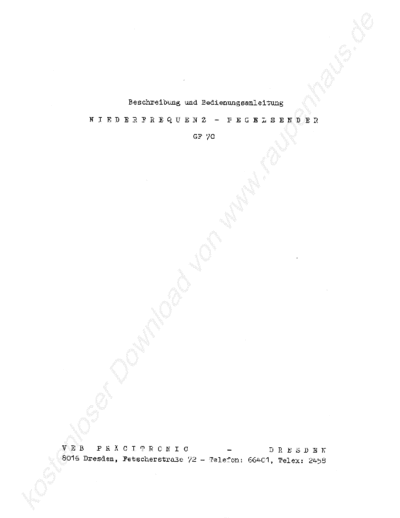 Pracitronic GF70  . Rare and Ancient Equipment Pracitronic GF70.pdf