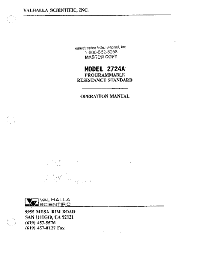 Valhalla VALHALLA 2724A Operation  . Rare and Ancient Equipment Valhalla VALHALLA 2724A Operation.pdf