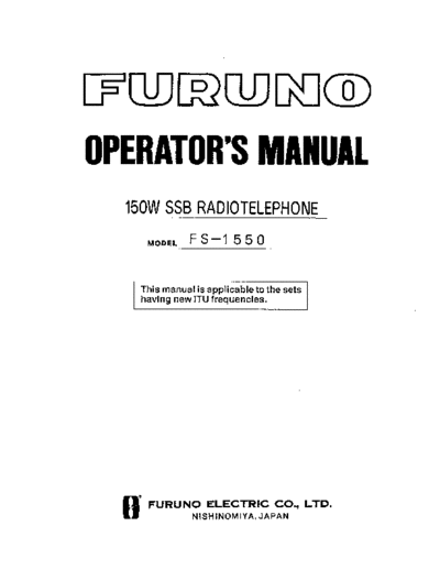 furuno furuno fs1550 radiotelephone oper man sch pdf  . Rare and Ancient Equipment furuno furuno_fs1550_radiotelephone_oper_man_sch_pdf.pdf