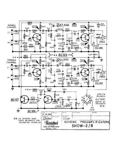 DAVOLI Show II B Preamplifier  . Rare and Ancient Equipment DAVOLI Davoli_Show_II_B_Preamplifier.pdf