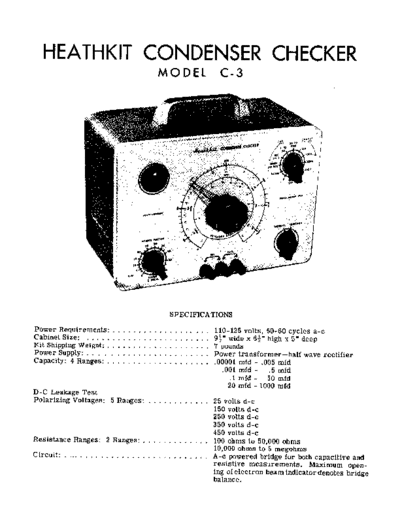 HEATHKIT c-3 manual  . Rare and Ancient Equipment HEATHKIT c-3_manual.pdf