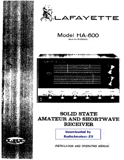 Lafayette Lafayette HA600 user sch  . Rare and Ancient Equipment Lafayette Lafayette_HA600_user_sch.pdf