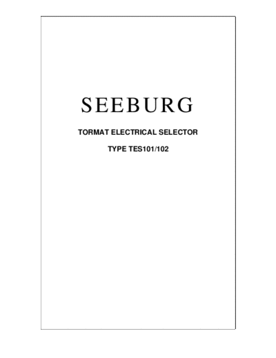 SEEBURG TES101 102  . Rare and Ancient Equipment SEEBURG TES101_102.pdf