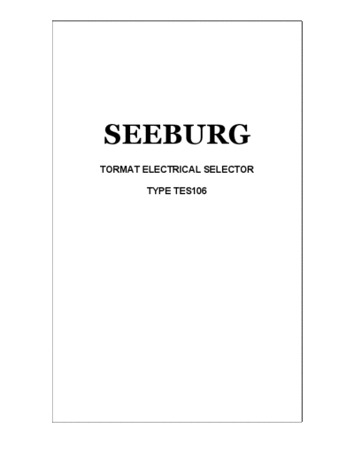 . Rare and Ancient Equipment TES106  . Rare and Ancient Equipment SEEBURG TES106.pdf