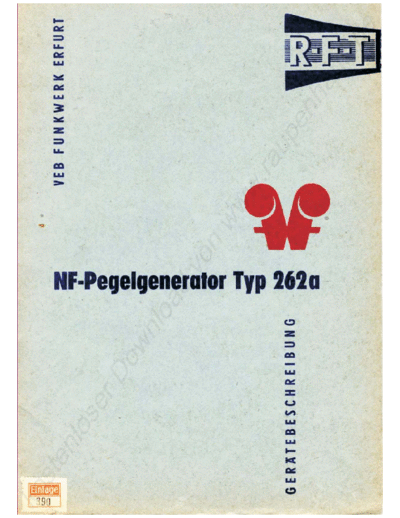RFT FWE-262a  . Rare and Ancient Equipment RFT FWE-262a.pdf