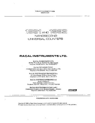 Racal RACAL-DANA-1991-1992-UserManual  . Rare and Ancient Equipment Racal RACAL-DANA-1991-1992-UserManual.pdf