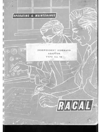 Racal Racal RA-98 Independent Sideband Adaptor WW  . Rare and Ancient Equipment Racal Racal RA-98 Independent Sideband Adaptor WW.pdf
