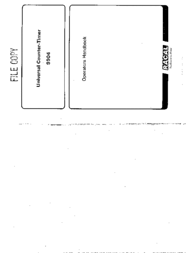 Racal -Dana Model 9904 Universal Counter-Timer Operators Handbook (1977) WW  . Rare and Ancient Equipment Racal Racal-Dana Model 9904 Universal Counter-Timer Operators Handbook (1977) WW.pdf