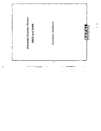 Racal Racal-Dana 9902 9906 Counter Operators Handbook  . Rare and Ancient Equipment Racal Racal-Dana_9902_9906_Counter_Operators_Handbook.pdf