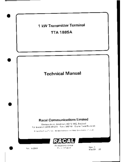 Racal TTA1885A  . Rare and Ancient Equipment Racal TTA1885A.pdf