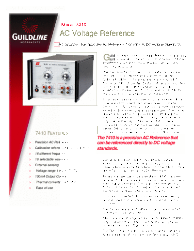 . Various Guildline7410Datasheet  . Various Guildline Guildline7410Datasheet.pdf