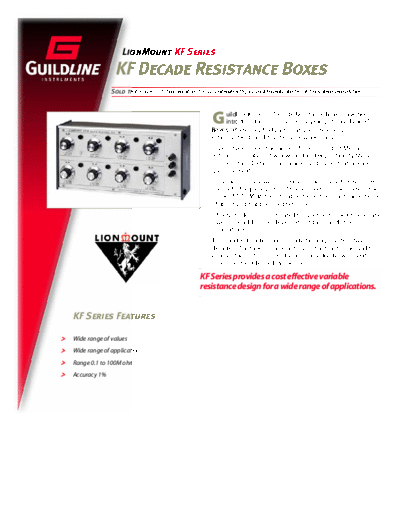 . Various GuildlineKFDatasheet  . Various Guildline GuildlineKFDatasheet.pdf