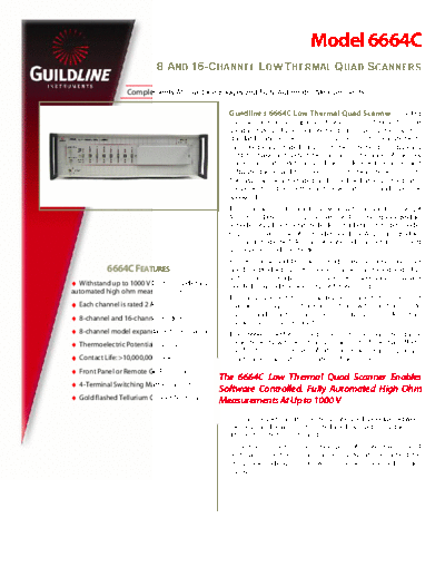 . Various guildline6664BDatasheet 001  . Various Guildline guildline6664BDatasheet_001.pdf