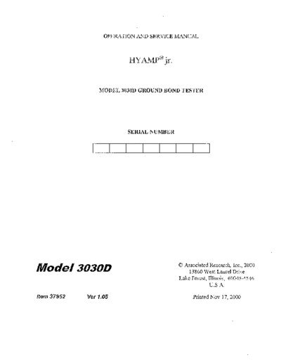 . Various Associated Research 3030D Operation & Service  . Various Inne Associated Research 3030D Operation & Service.pdf