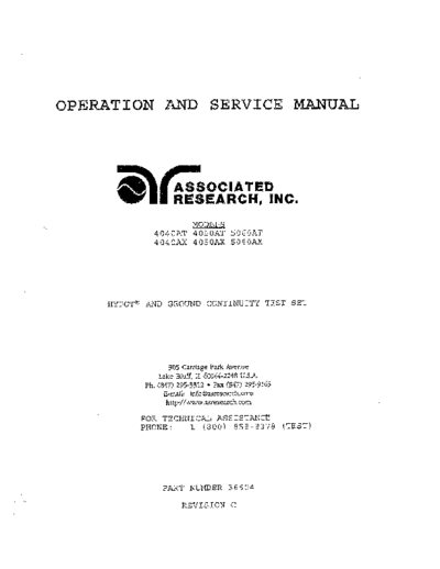 . Various Associated Research 4040AT, 50AT, 60AT, 40Ax, 50Ax, 60Ax Operating & Service  . Various Inne Associated Research 4040AT, 50AT, 60AT, 40Ax, 50Ax, 60Ax Operating & Service.pdf