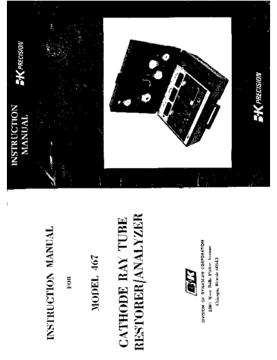 . Various B&k 467 Crt Restorer Analyzer  . Various Inne B&k_467_Crt_Restorer_Analyzer.pdf