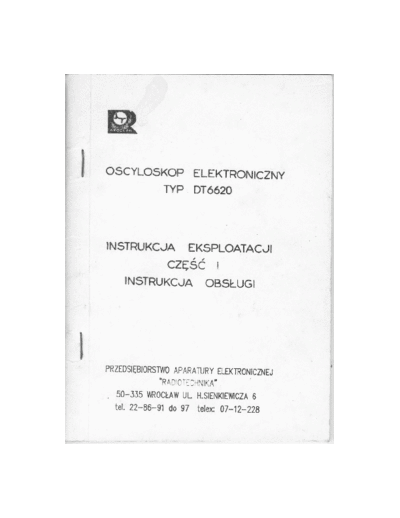 . Various DT-6620 manual  . Various Polskie DT-6620 manual.pdf