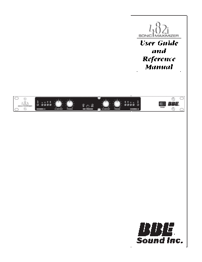 . Various bbe 482i sonic maximiser  . Various SM scena bbe 482i sonic maximiser.pdf