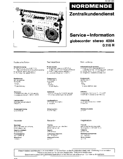 Nordmende globecorder stereo 4084 0.116h sm  Nordmende Audio GLOBECORDER STEREO 4084 0.116H nordmende_globecorder_stereo_4084_0.116h_sm.pdf