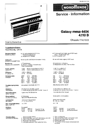 Nordmende hfe nordmende galaxy mesa 4404 service info en de  Nordmende Audio Galaxy Mesa 4404 hfe_nordmende_galaxy_mesa_4404_service_info_en_de.pdf