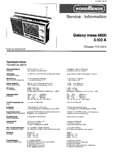 Nordmende hfe nordmende galaxy mesa 6600 service info en de  Nordmende Audio Galaxy Mesa 6600 hfe_nordmende_galaxy_mesa_6600_service_info_en_de.pdf