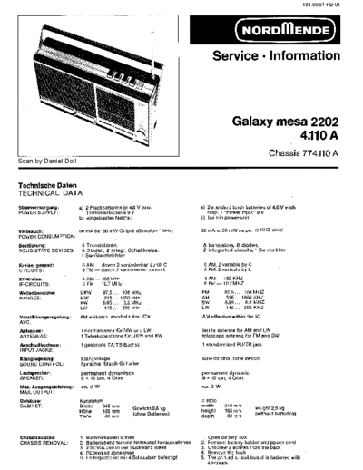 Nordmende hfe nordmende galaxy mesa 2202 service info en de  Nordmende Audio Galaxy Mesa 2202 hfe_nordmende_galaxy_mesa_2202_service_info_en_de.pdf