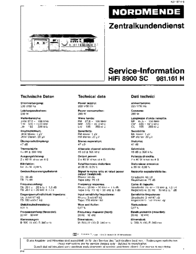 Nordmende nordmende hifi 8900 sc 981.161h sm  Nordmende Audio HIFI 8900 SC 981.161H nordmende_hifi_8900_sc_981.161h_sm.pdf