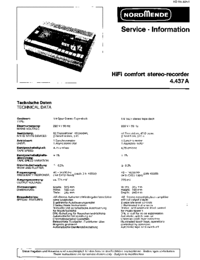 Nordmende hifi comfort stereo-recorder 4.437a sm  Nordmende Audio HIFI COMFORT STEREO-RECORDER 4.437A nordmende_hifi_comfort_stereo-recorder_4.437a_sm.pdf
