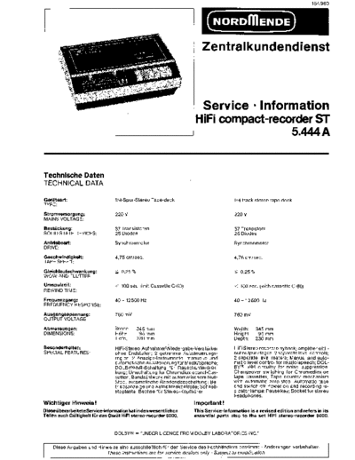 Nordmende nordmende hifi compact-recorder st 5.444a sm  Nordmende Audio HIFI COMPACT-RECORDER ST 5.444A nordmende_hifi_compact-recorder_st_5.444a_sm.pdf