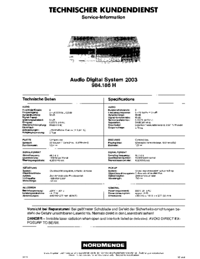 Nordmende nordmende audio digital system 2003 sm  Nordmende Audio AUDIO DIGITAL SYSTEM 2003 nordmende_audio_digital_system_2003_sm.pdf