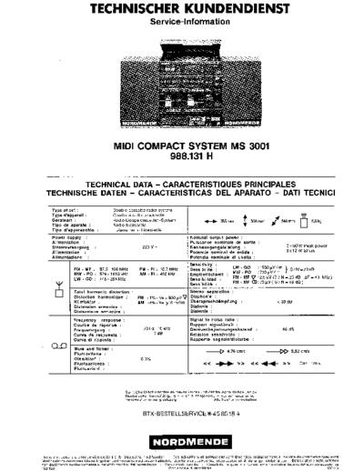 Nordmende midi compact system ms 3001 988.131h sm  Nordmende Audio MIDI COMPACT SYSTEM MS 3001 988.131H nordmende_midi_compact_system_ms_3001_988.131h_sm.pdf