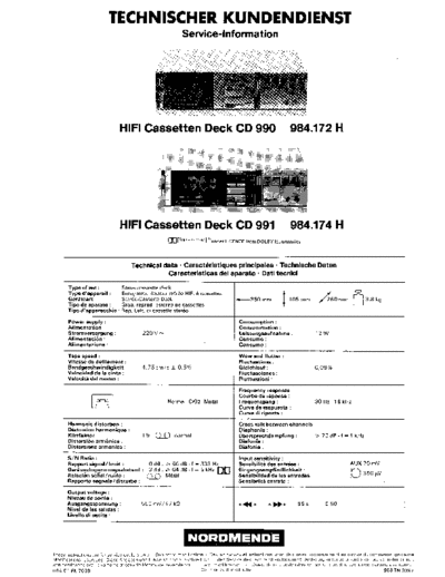 Nordmende hifi cassetten deck cd 990 cd 991 sm  Nordmende Audio CD 990 CD 991 nordmende_hifi_cassetten_deck_cd_990_cd_991_sm.pdf