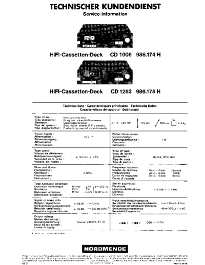 Nordmende nordmende hifi-cassetten-deck cd 1006 cd 1263 sm  Nordmende Audio CD 1006 nordmende_hifi-cassetten-deck_cd_1006_cd_1263_sm.pdf