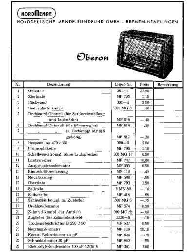 Nordmende oberon sm  Nordmende Audio Oberon nordmende_oberon_sm.pdf