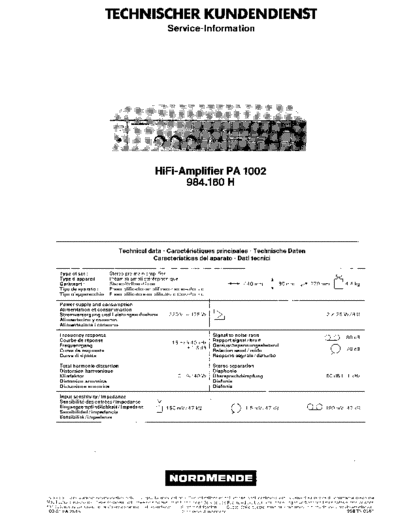 Nordmende hifi-amplifier pa 1002 984.160h sm  Nordmende Audio PA 1002 984.160H nordmende_hifi-amplifier_pa_1002_984.160h_sm.pdf