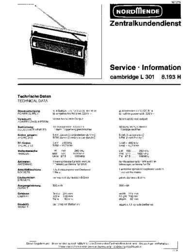 Nordmende cambridge l 301 8.193 sm  Nordmende Audio Cambridge L 301 8.193 nordmende_cambridge_l_301_8.193_sm.pdf