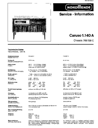 Nordmende caruso 1.140a sm  Nordmende Audio Caruso 1.140A nordmende_caruso_1.140a_sm.pdf