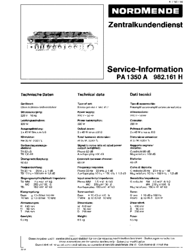 Nordmende nordmende pa 1350a 982.161h sm  Nordmende Audio PA 1350A 982.161H nordmende_pa_1350a_982.161h_sm.pdf