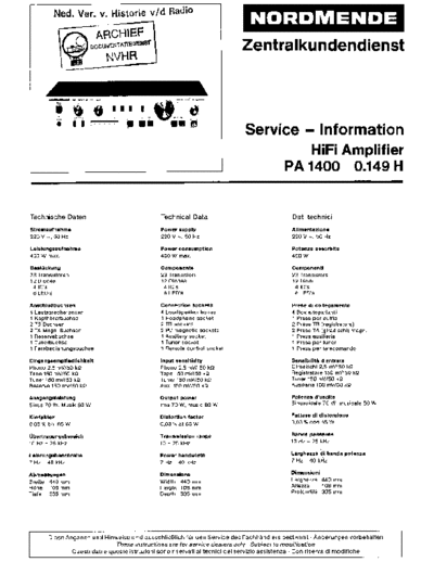 Nordmende PA1400  Nordmende Audio PA1400 Nordmende_PA1400.pdf