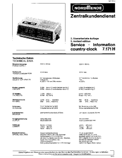 Nordmende country-clock 7.171h sm  Nordmende Audio Country-Clock 7.171H nordmende_country-clock_7.171h_sm.pdf