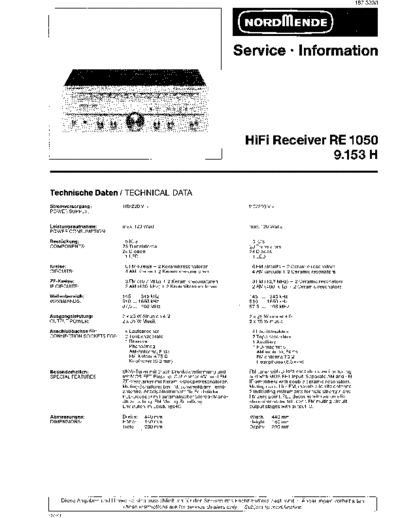 Nordmende nordmende hifi receiver re 1050 sm  Nordmende Audio RE 1050 nordmende_hifi_receiver_re_1050_sm.pdf