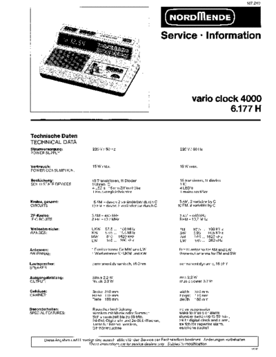 Nordmende vario clock 4000 6.177h sm  Nordmende Audio Vario Clock 4000 6.177H nordmende_vario_clock_4000_6.177h_sm.pdf