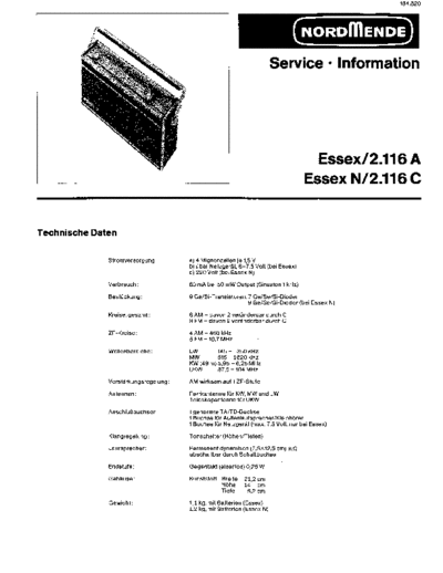 Nordmende nordmende essex 2.116a essex n 2.116c sm  Nordmende Audio Essex N2.116C nordmende_essex_2.116a_essex_n_2.116c_sm.pdf