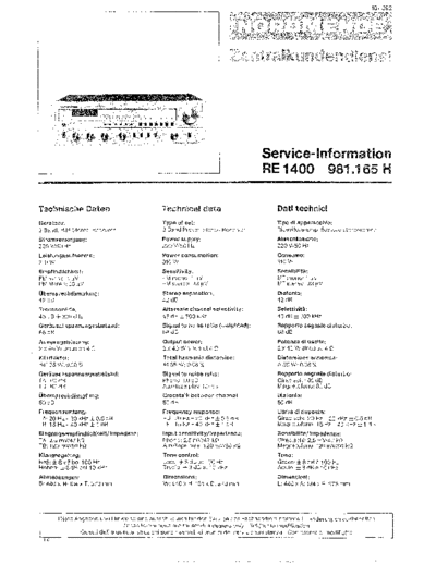 Nordmende hfe nordmende re 1400 service en de it  Nordmende Audio RE 1400 hfe_nordmende_re_1400_service_en_de_it.pdf