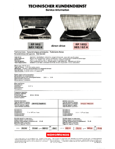 Nordmende ve nordmende rp 983 1653 service en de fr es it  Nordmende Audio RP 983 ve_nordmende_rp_983_1653_service_en_de_fr_es_it.pdf