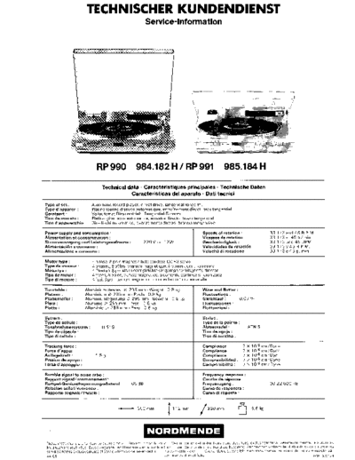 Nordmende nordmende rp 990 rp 991 sm  Nordmende Audio RP 990 RP 991 nordmende_rp_990_rp_991_sm.pdf