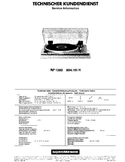 Nordmende rp 1260 sm  Nordmende Audio RP 1260 nordmende_rp_1260_sm.pdf