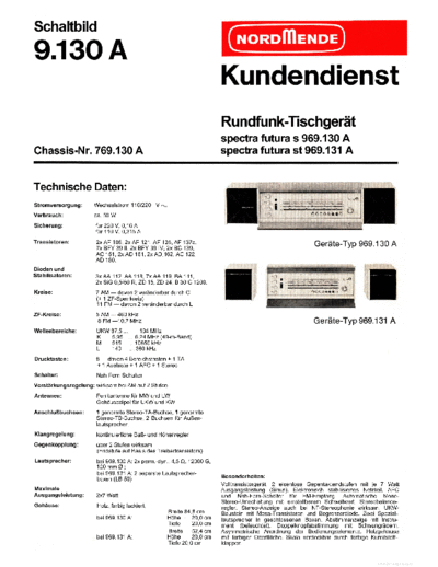 Nordmende hfe   spectra futura s 969 130 131 a schematics de  Nordmende Audio Spectra Futura S 969.130A hfe_nordmende_spectra_futura_s_969_130_131_a_schematics_de.pdf